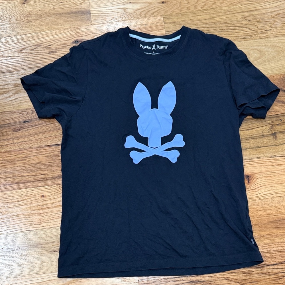 Psycho Bunny Blue Tee with Blue Graphic